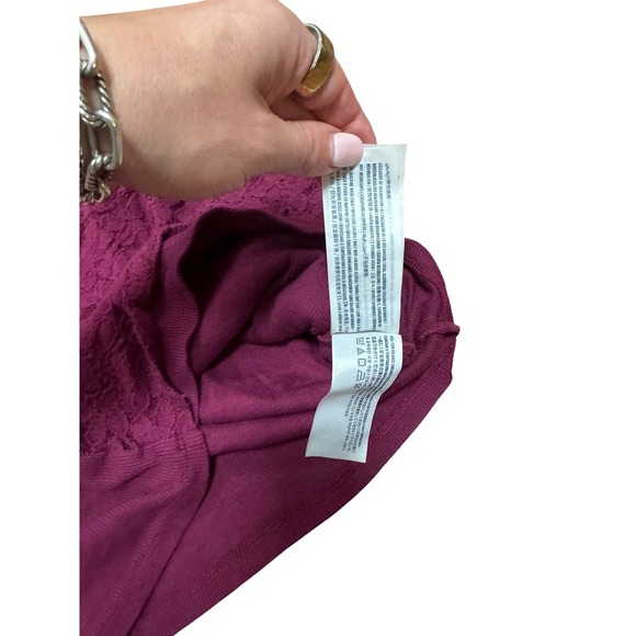 Abercrombie Kids Girls Purple Lace Tank Top Cross Back Ribbed Cami Size 11/12 - Picture 4 of 4